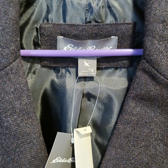 Eddie Bauer wool blazer herringbone beautifully made 18 Tall NWT! - Picture 3 of 9